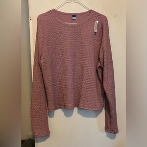Old Navy Dusty Rose Long Sleeve Top